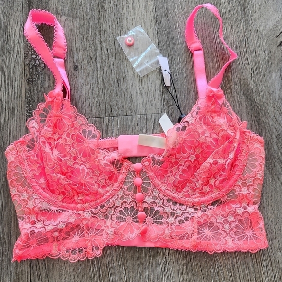 New!For Love and Lemons Daisy Longline Bra - Picture 3 of 12